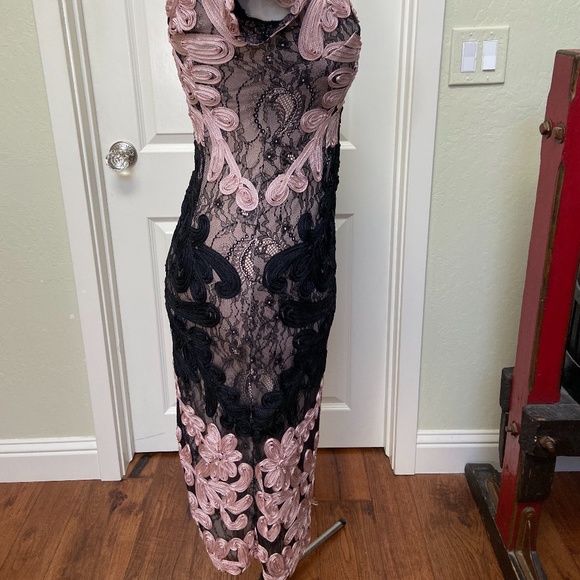 JS Collection Lilac/Black Soutouche dress - Picture 8 of 9